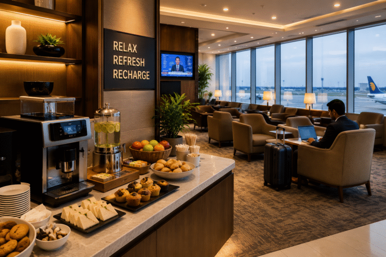 comfortable airport lounge services in Navi Mumbai