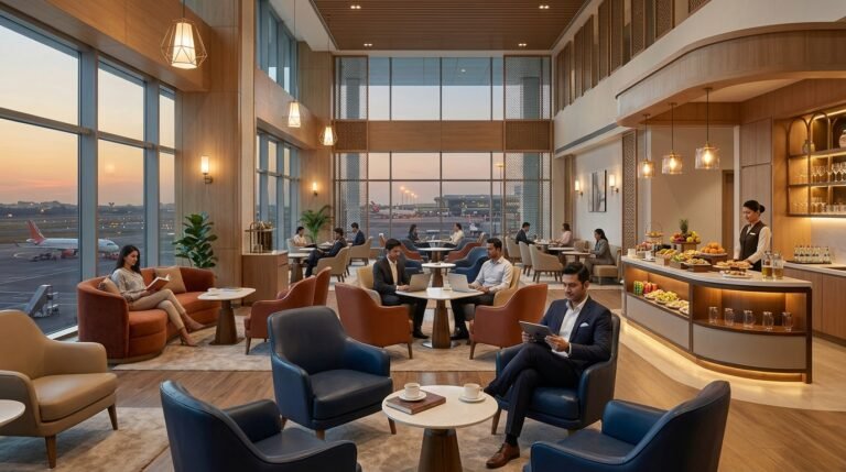 airport lounge in Navi Mumbai