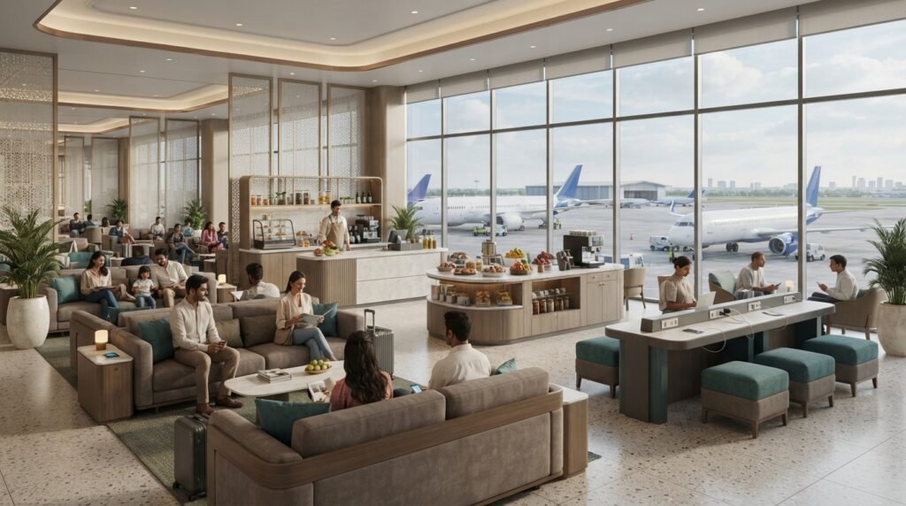 airport waiting lounge in Navi Mumbai